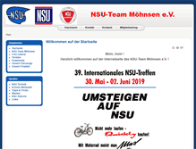 Tablet Screenshot of nsu-team-moehnsen.de